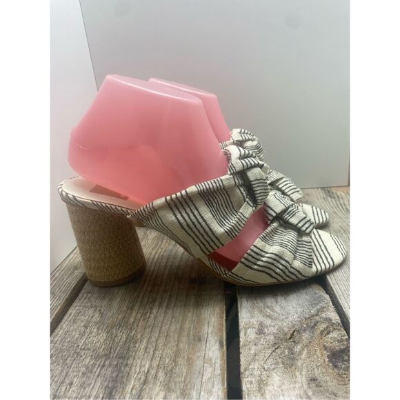 Dolce Vita Striped Knot Sandals Women’s Size 8 Block Heel Slip On Summer Shoes - Picture 3 of 8